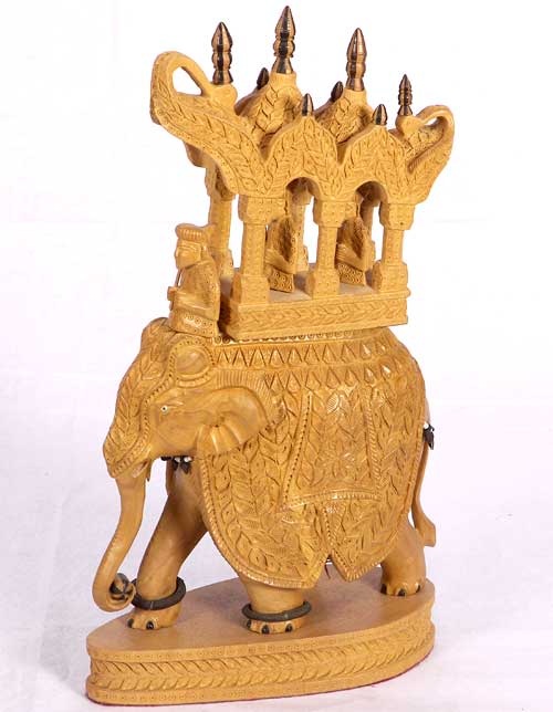 Elephant Statue with Regal Seat