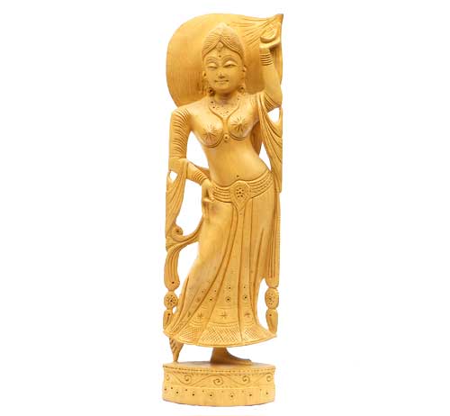 Handcarved Woman Statuette