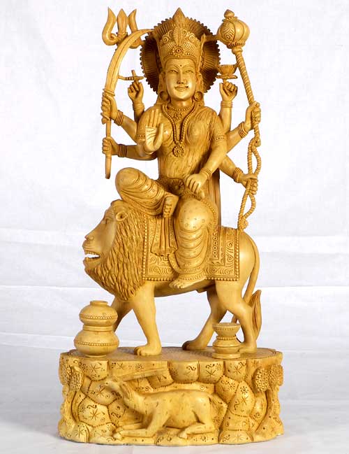 Wooden Durga Statue