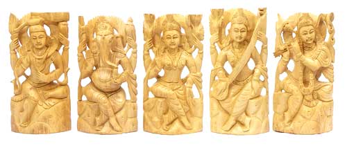 Wooden Statues of Hindu Gods