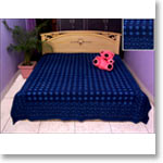 Ink blue colored bed sheet