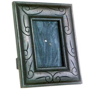 Antique Finish Wooden Photo Frame (Floral Design i)