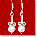 Moon Stone Silver Earrings