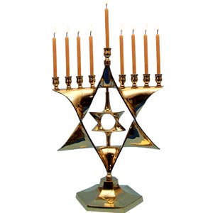 Star shaped nine-candle stand