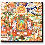 Buddha Life Story  Red Thangka