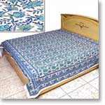 Blue Cotton Bed Spread