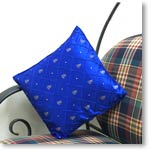 Blue Satin Cushion Cover