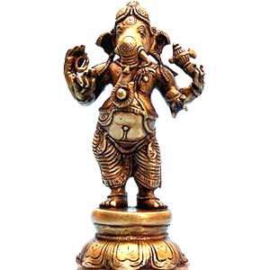 Brass Standing Ganesha