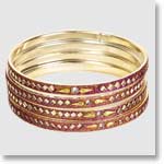 Purple Mirrorwork Lac Bangles