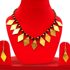 Diamond Cut Dhokra Jewelry