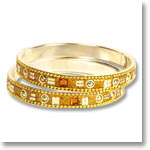 Golden-Brown Kundan Bangle Set