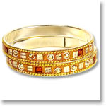 Golden Brown Kundan Bangle Set