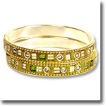 Green  Kundan Bangle Set