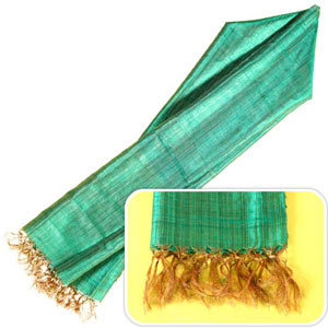 Green Silk Stole