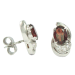 silver-earring-garnet-zircon