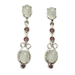 silver-earring-moonstone-and-ruby