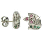 silver-earring-ruby-emerald