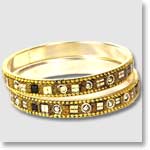 Black Kundan Bangle Set