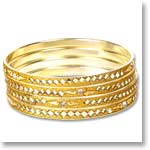 Golden Mirrorwork Lac Bangles