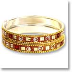 Grayish- Golden Kundan Bangle Set