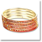 Red Mirrorwork Lac Bangles