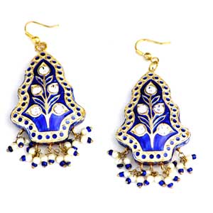 Blue Shine Lacquer Earrings