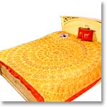 Golden weaves : Handmade Bedspread