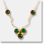 Malachite Gem stone Silver Necklace