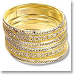 Golden-Grayish  Mirrorwork Bangle Set