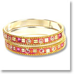 Pink Kundan Bangle Set