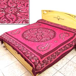 Pink Batik Bedspread