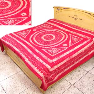 Red Batik Bed Spread