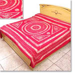 Rose Pink Batik Bed Spread