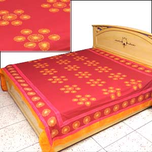 Red Cotton Bed Spread