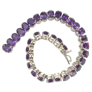 Silver Bracelet Amethyst 