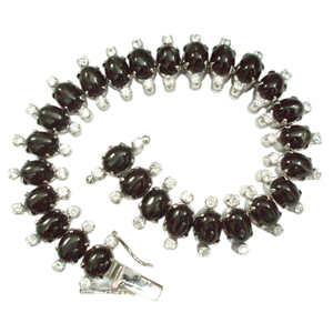 Silver Bracelet Black Star Zircon