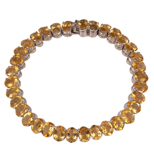 Silver Bracelet Golden Topaz