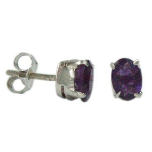 Silver Earring Sapphire 