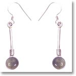 Silver Moon Stone Earrings