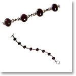 Deep Maroon Silver Bracelet