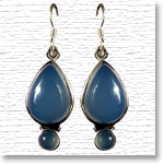 Chalcedony Silver Earrings