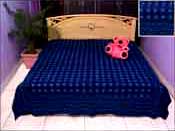 Ink blue colored bed sheet