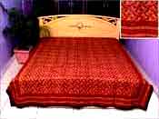 Rust colored Leaf Design bedsheet