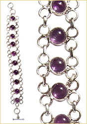 Amethyst Silver Bracelet