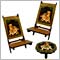 wooden_painted_chair_set_and_painted_choki